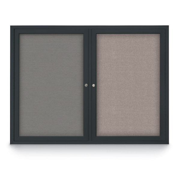 Corkboard, Black/Bronze, 72" X36"